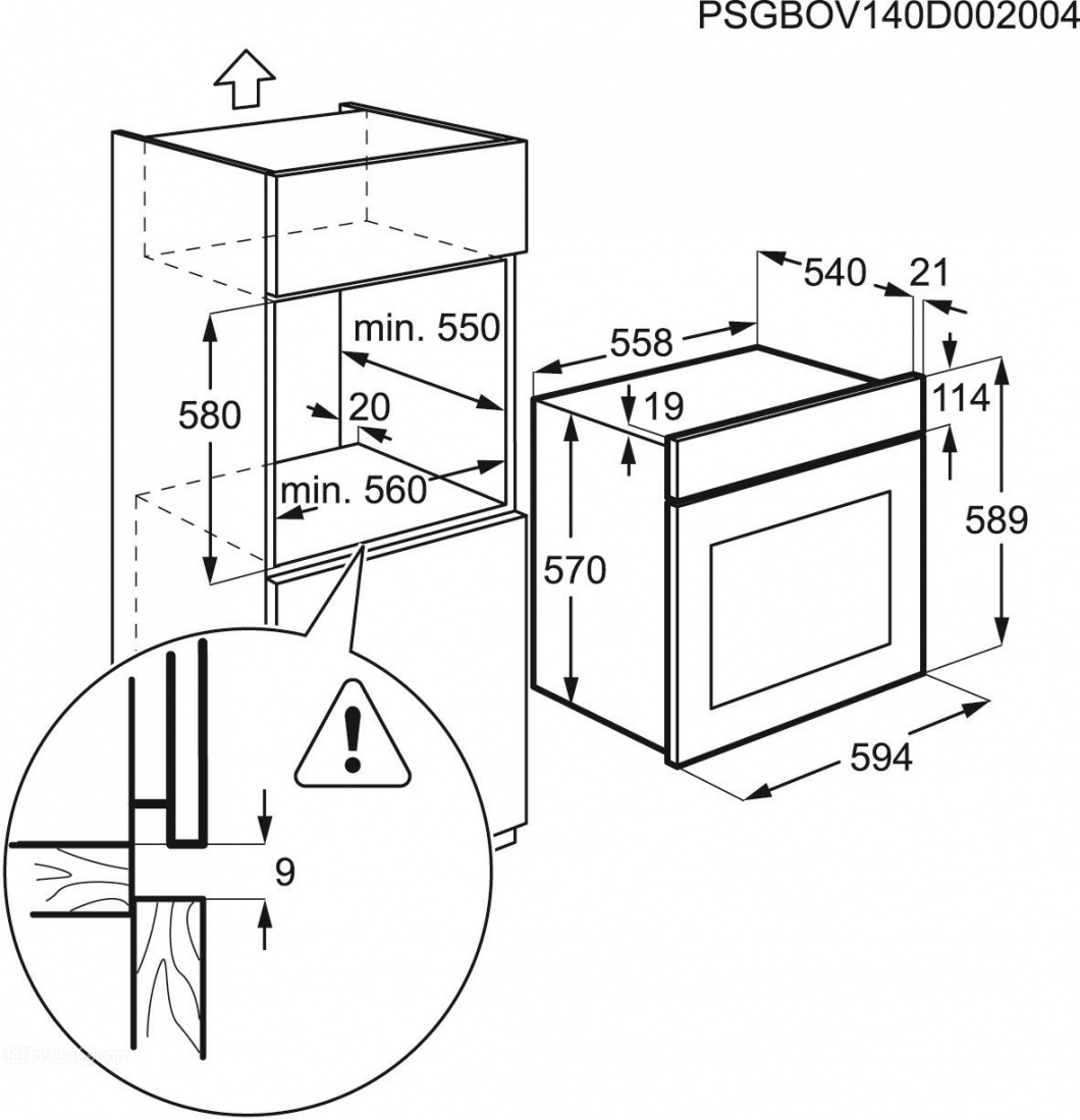 Духовой шкаф electrolux ezb53430ak характеристики